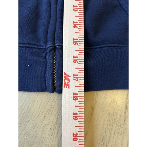 Polo Ralph Lauren Hoodie Colorblock Blue Maroon Logo Zip Up Women XS / Youth M - Picture 8 of 16